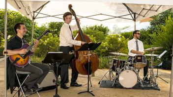 Music trio at the Good Life Garden