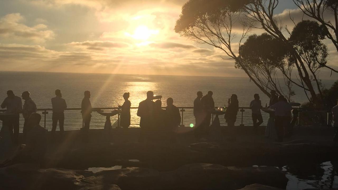 UCCSC attendees at Sunset overlooking the Pacific