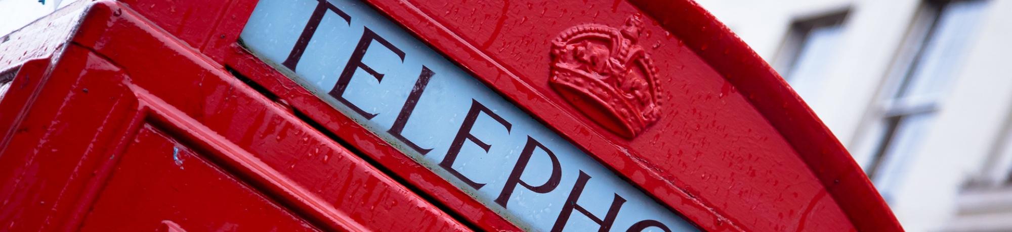 English telephone booth